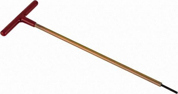 Made in USA - 9/64" Hex, T-Handle, Hex Key - 12" OAL, Chromalloy Steel, Inch System of Measurement - Industrial Tool & Supply