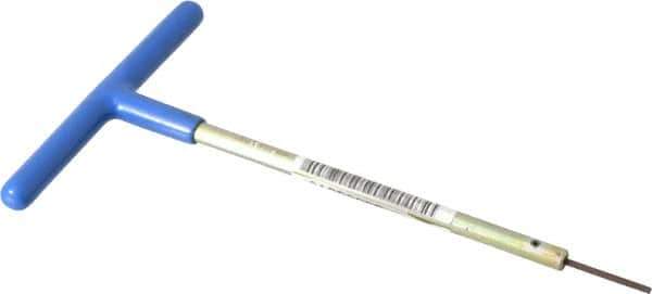 Made in USA - 2mm Hex, T-Handle, Hex Key - 6" OAL, Chromalloy Steel, Metric System of Measurement - Industrial Tool & Supply
