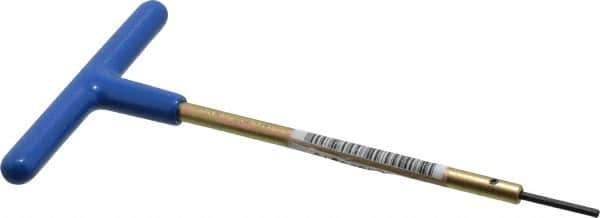 Made in USA - 2.5mm Hex, T-Handle, Hex Key - 6" OAL, Chromalloy Steel, Metric System of Measurement - Industrial Tool & Supply