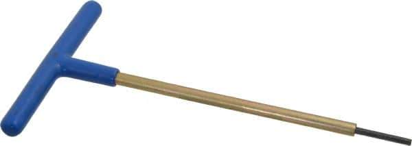 Made in USA - 3mm Hex, T-Handle, Hex Key - 6" OAL, Chromalloy Steel, Metric System of Measurement - Industrial Tool & Supply