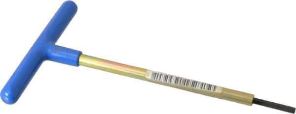 Made in USA - 4mm Hex, T-Handle, Hex Key - 6" OAL, Chromalloy Steel, Metric System of Measurement - Industrial Tool & Supply