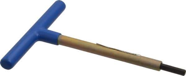 Made in USA - 6mm Hex, T-Handle, Hex Key - 6" OAL, Chromalloy Steel, Metric System of Measurement - Industrial Tool & Supply