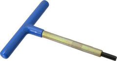 Made in USA - 8mm Hex, T-Handle, Hex Key - 6" OAL, Chromalloy Steel, Metric System of Measurement - Industrial Tool & Supply