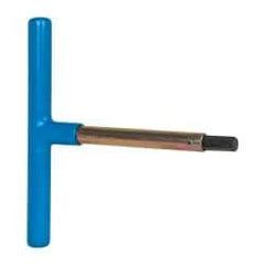 Made in USA - 10mm Hex, T-Handle, Hex Key - 6" OAL, Chromalloy Steel, Metric System of Measurement - Industrial Tool & Supply