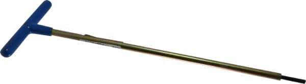 Made in USA - 4mm Hex, T-Handle, Hex Key - 12" OAL, Chromalloy Steel, Metric System of Measurement - Industrial Tool & Supply