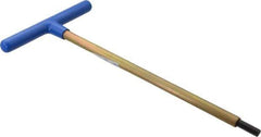 Made in USA - 8mm Hex, T-Handle, Hex Key - 12" OAL, Chromalloy Steel, Metric System of Measurement - Industrial Tool & Supply