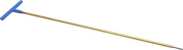 Made in USA - 2.5mm Hex, T-Handle, Hex Key - 18" OAL, Chromalloy Steel, Metric System of Measurement - Industrial Tool & Supply
