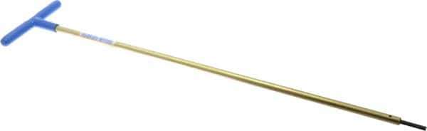 Made in USA - 4mm Hex, T-Handle, Hex Key - 18" OAL, Chromalloy Steel, Metric System of Measurement - Industrial Tool & Supply