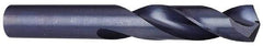 Interstate - 61/64" 118° Spiral Flute High Speed Steel Screw Machine Drill Bit - Oxide Finish, Right Hand Cut, 3-7/8" Flute Length, 5-7/8" OAL, Standard Point, Straight Shank - Industrial Tool & Supply
