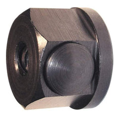 Morton Machine Works - M6x1.00, 26mm Flange Diam, 16mm High, 26mm Across Flats, Button Thread Collar Nut - Grade Carbon Steel Steel, Black Oxide Finish, 3.5" Flange Height, TCMAI - Industrial Tool & Supply