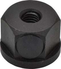 Morton Machine Works - 1/2-13, 1-5/8" Flange Diam, 1-1/8" High, 1-5/8" Across Flats, Button Thread Collar Nut - Grade Carbon Steel Steel, Black Oxide Finish, 1/4" Flange Height, TCMAI - Industrial Tool & Supply