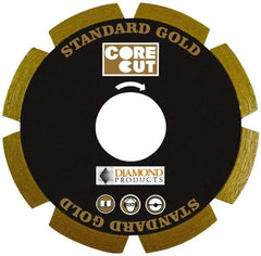 Core Cut - 5-1/2" Diam, 20mm Arbor Hole Diam, Wet & Dry Cut Saw Blade - Diamond-Tipped, Standard Round Arbor - Industrial Tool & Supply