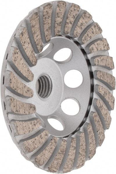 Core Cut - 4" Diam, 3/16" Overall Thickness, Spiral Cup Tool & Cutter Grinding Wheel - Fine Grade, Diamond, 15,000 RPM - Industrial Tool & Supply