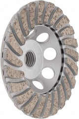 Core Cut - 4" Diam, 3/16" Overall Thickness, Spiral Cup Tool & Cutter Grinding Wheel - Fine Grade, Diamond, 15,000 RPM - Industrial Tool & Supply