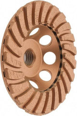 Core Cut - 4" Diam, 3/16" Overall Thickness, Spiral Cup Tool & Cutter Grinding Wheel - Coarse Grade, Diamond, 15,000 RPM - Industrial Tool & Supply