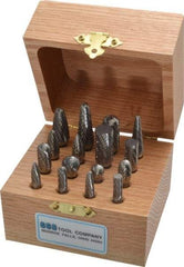 SGS Pro - 16 Piece, 1/4" Shank Burr Set - Tungsten Carbide - Industrial Tool & Supply