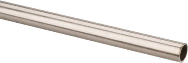 Made in USA - 6' Long, 1/2" OD, 304 Stainless Steel Tube - 0.035" Wall Thickness - Industrial Tool & Supply