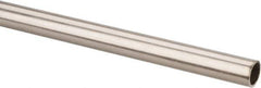 Made in USA - 6' Long, 1/2" OD, 304 Stainless Steel Tube - 0.035" Wall Thickness - Industrial Tool & Supply