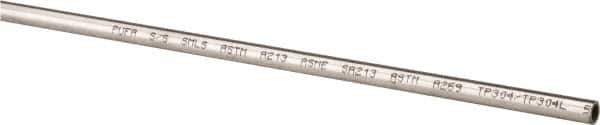 Value Collection - 6' Long, 5/16" OD, 304 Stainless Steel Tube - 0.035" Wall Thickness - Industrial Tool & Supply