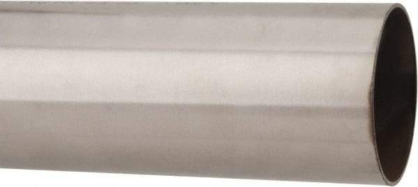 Made in USA - 6' Long, 3" OD, 304 Stainless Steel Welded Tube - 0.065" Wall Thickness - Industrial Tool & Supply