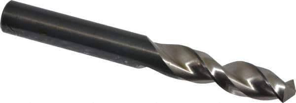 Walter-Titex - 27/64" 130° Parabolic Flute Vanadium High Speed Steel Screw Machine Drill Bit - Bright Finish, Right Hand Cut, 1-27/32" Flute Length, 3-3/4" OAL, Split Point, Straight Shank - Industrial Tool & Supply