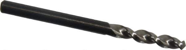 Walter-Titex - #22 130° Parabolic Flute Vanadium High Speed Steel Screw Machine Drill Bit - Bright Finish, Right Hand Cut, 7/8" Flute Length, 2-5/32" OAL, Split Point, Straight Shank - Industrial Tool & Supply