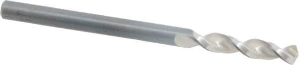 Walter-Titex - #28 130° Parabolic Flute Vanadium High Speed Steel Screw Machine Drill Bit - Bright Finish, Right Hand Cut, 25/32" Flute Length, 2-1/16" OAL, Split Point, Straight Shank - Industrial Tool & Supply