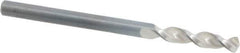 Walter-Titex - #28 130° Parabolic Flute Vanadium High Speed Steel Screw Machine Drill Bit - Bright Finish, Right Hand Cut, 25/32" Flute Length, 2-1/16" OAL, Split Point, Straight Shank - Industrial Tool & Supply
