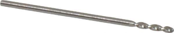 Walter-Titex - #59 130° Parabolic Flute Vanadium High Speed Steel Screw Machine Drill Bit - Bright Finish, Right Hand Cut, 0.236" Flute Length, 1-1/32" OAL, Split Point, Straight Shank - Industrial Tool & Supply