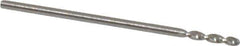 Walter-Titex - #59 130° Parabolic Flute Vanadium High Speed Steel Screw Machine Drill Bit - Bright Finish, Right Hand Cut, 0.236" Flute Length, 1-1/32" OAL, Split Point, Straight Shank - Industrial Tool & Supply