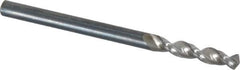 Walter-Titex - 0.1378" 130° Parabolic Flute Vanadium High Speed Steel Screw Machine Drill Bit - Bright Finish, Right Hand Cut, 25/32" Flute Length, 2-1/16" OAL, Split Point, Straight Shank - Industrial Tool & Supply