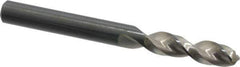 Walter-Titex - 0.2835" 130° Parabolic Flute Vanadium High Speed Steel Screw Machine Drill Bit - Bright Finish, Right Hand Cut, 34mm Flute Length, 2-29/32" OAL, Split Point, Straight Shank - Industrial Tool & Supply