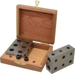 SPI - 0.0001 Squareness Per Inch, Hardened Steel, 1-2-3 Block Setup Block - 0.0002 Inch Overall Tolerance, 5/16 - 18 Inch Tapped Hole Size, 55-60 Rc Hardness, Sold As Matched Pair - Industrial Tool & Supply