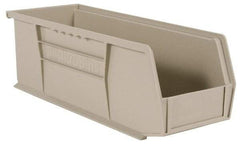 Akro-Mils - 60 Lb. Load Capacity, 14-3/4" Deep, Gray Polymer Hopper Stacking Bin - 7" High x 8-1/4" Wide x 14-3/4" Long - Industrial Tool & Supply