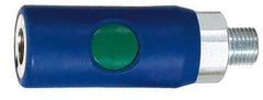 Prevost - 1/2 Male NPT European High Flow Pneumatic Hose Coupler - Composite, 7.2mm Body Diam - Industrial Tool & Supply