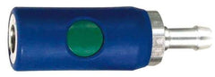 Prevost - Hose Barb European High Flow Pneumatic Hose Coupler - Composite, 7.2mm Body Diam, 1/4" Hose ID - Industrial Tool & Supply