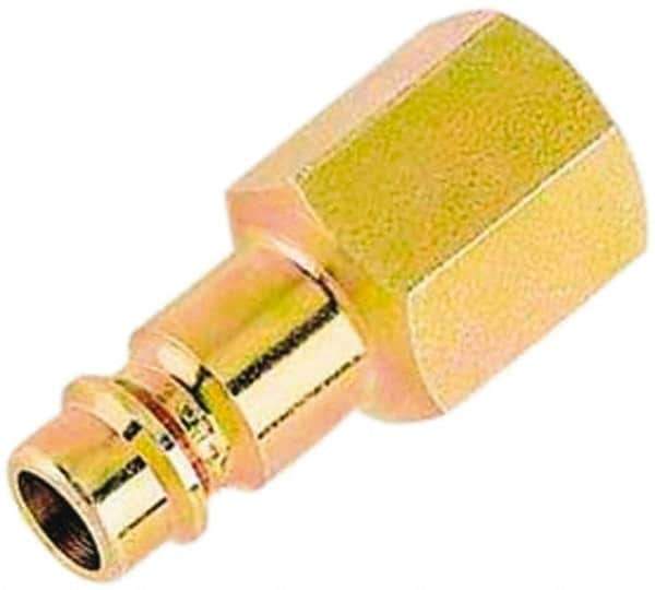 Prevost - 3/8 Female NPT European High Flow Pneumatic Hose Plug - Zinc-Plated Nitrited Steel, 7.2mm Body Diam - Industrial Tool & Supply
