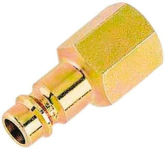Prevost - 3/8 Female NPT European High Flow Pneumatic Hose Plug - Zinc-Plated Nitrited Steel, 7.2mm Body Diam - Industrial Tool & Supply