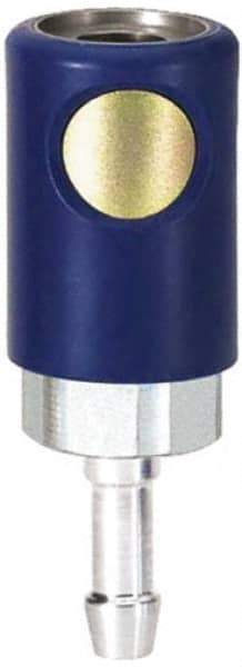 Prevost - Hose Barb Industrial Pneumatic Hose Safety Coupler - Composite, 3/8" Body Diam, 1/2" Hose ID - Industrial Tool & Supply