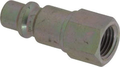 Prevost - 1/4 Female NPT Industrial Pneumatic Hose Connector - Zinc-Plated Nitrited Steel, 3/8" Body Diam - Industrial Tool & Supply