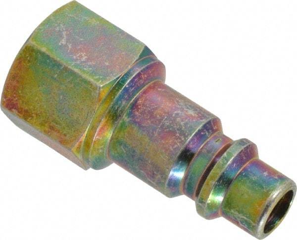 Prevost - 3/8 Female NPT Industrial Pneumatic Hose Connector - Zinc-Plated Nitrited Steel, 3/8" Body Diam - Industrial Tool & Supply