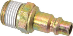 Prevost - 1/2 Male NPT Industrial Pneumatic Hose Connector - Zinc-Plated Nitrited Steel, 3/8" Body Diam - Industrial Tool & Supply