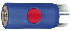 Prevost - 3/8 Female NPT Tru-Flate Automotive Pneumatic Hose Coupler - Composite, 1/4" Body Diam - Industrial Tool & Supply