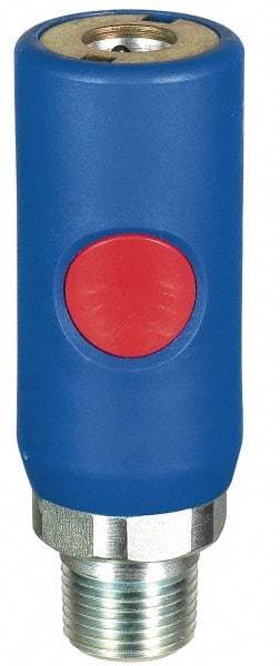 Prevost - 3/8 Male NPT Tru-Flate Automotive Pneumatic Hose Coupler - Composite, 1/4" Body Diam - Industrial Tool & Supply