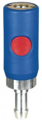 Prevost - Hose Barb Tru-Flate Automotive Pneumatic Hose Coupler - Composite, 1/4" Body Diam, 3/8" Hose ID - Industrial Tool & Supply