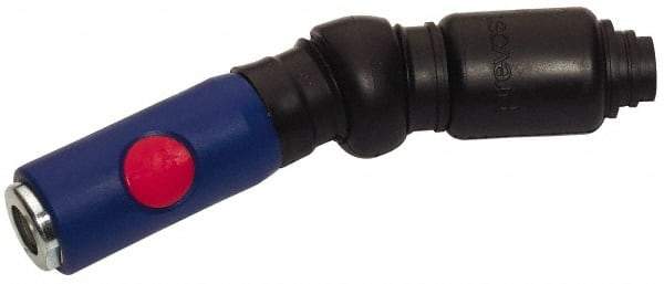 Prevost - 3/8 Female NPT Tru-Flate Automotive Pneumatic Hose Free Angle Ball Swivel Coupling (with Boot) - Composite, 3/8" Body Diam - Industrial Tool & Supply