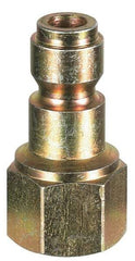 Prevost - 3/8 Female NPT Tru-Flate Automotive Pneumatic Hose Connector - Zinc-Plated Nitrited Steel, 3/8" Body Diam - Industrial Tool & Supply