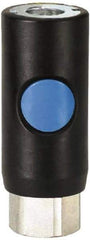 Prevost - 1/2 Female NPT Industrial Pneumatic Hose Safety Coupler - Composite, 3/8" Body Diam - Industrial Tool & Supply