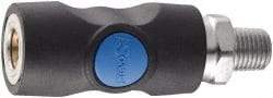Prevost - 3/8 Male NPT Industrial Pneumatic Hose Safety Coupler - Composite, 3/8" Body Diam - Industrial Tool & Supply