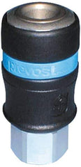 Prevost - 3/8 Female NPT Industrial Pneumatic Hose Safety Coupler - Composite, 1/2" Body Diam - Industrial Tool & Supply